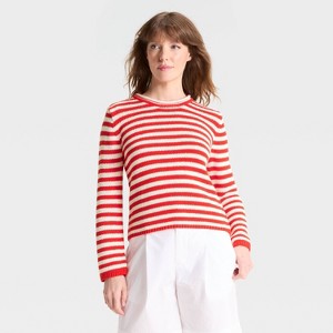 Women's Shrunken Crewneck Pullover Sweater - A New Day™ - 1 of 3