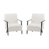 CAVINAS Modern Accent Chair, Upholstered Living Room Chair with Metal Frame, Reading Chair Arm Chair for Bedroom, Living Room, Office - 3 of 4