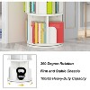 3-Tier Rotating Bookshelf, 360° Wood Bookcase for Kids & Adults, Corner Shelf Organizer for Bedroom, Living Room - 4 of 4