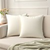 Unique Bargains Velvet Modern Solid Couch Sofa Home Decorative Pillow Covers 2 Pcs - 2 of 4