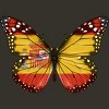 Junior's Design By Humans Butterfly Flag Of Spain By GiftsIdeas T-Shirt - 2 of 2