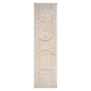 World Rug Gallery Abstract Arch Shag Rug – Medium Pile, Durable & Easy to Clean – Anthracite Dark Gray - 1 of 4