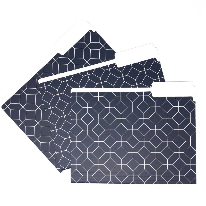 9ct File Folders Navy Assorted Patterns - Kahootie Co, 5 of 6