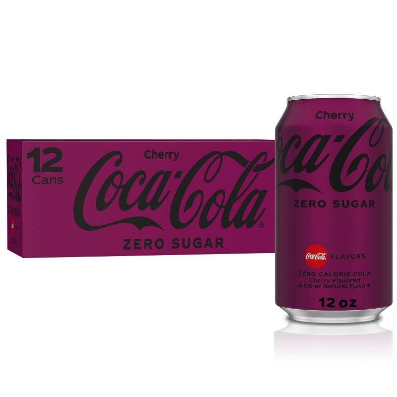 Coca-Cola Cherry Zero - 12pk/12 fl oz Cans, 1 of 17