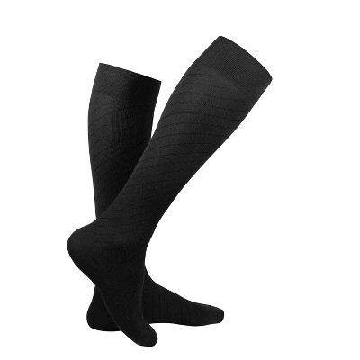 Truform Travel Compression Socks for Men and Women, 15-20 Knee High Over Calf Length
