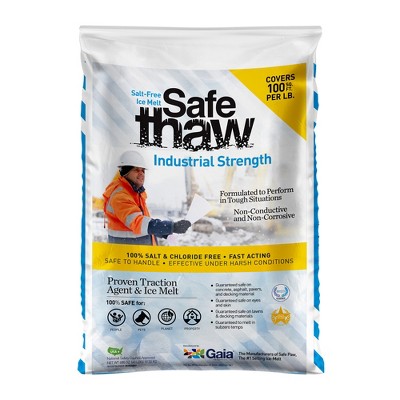 Safe Paw Thaw Industrial Strength Salt Free Pet Safe Snow Ice Melter and Traction Agent for Concrete, Asphalt, Decks, Lawns, and More, 43 Pound Bag