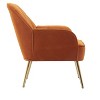 ACEPANO Modern Accent Armchair with Backrest-Orange - 3 of 4