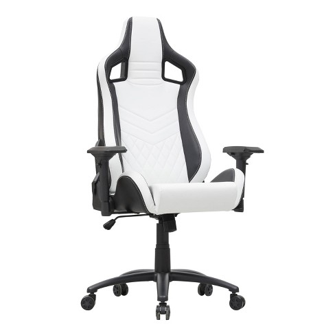 : Armrests Mibasics Gaming White/black Target - Reclining Chair Adjustable Quelman