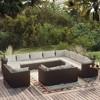 vidaXL Garden Lounge Set Black, Cream - 2 of 4