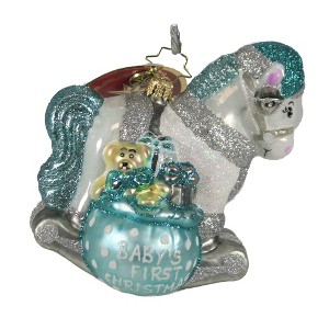Christopher Radko 4.5 Inch A Rocking First Ornament Newborn Christmas Tree Ornaments - 1 of 3
