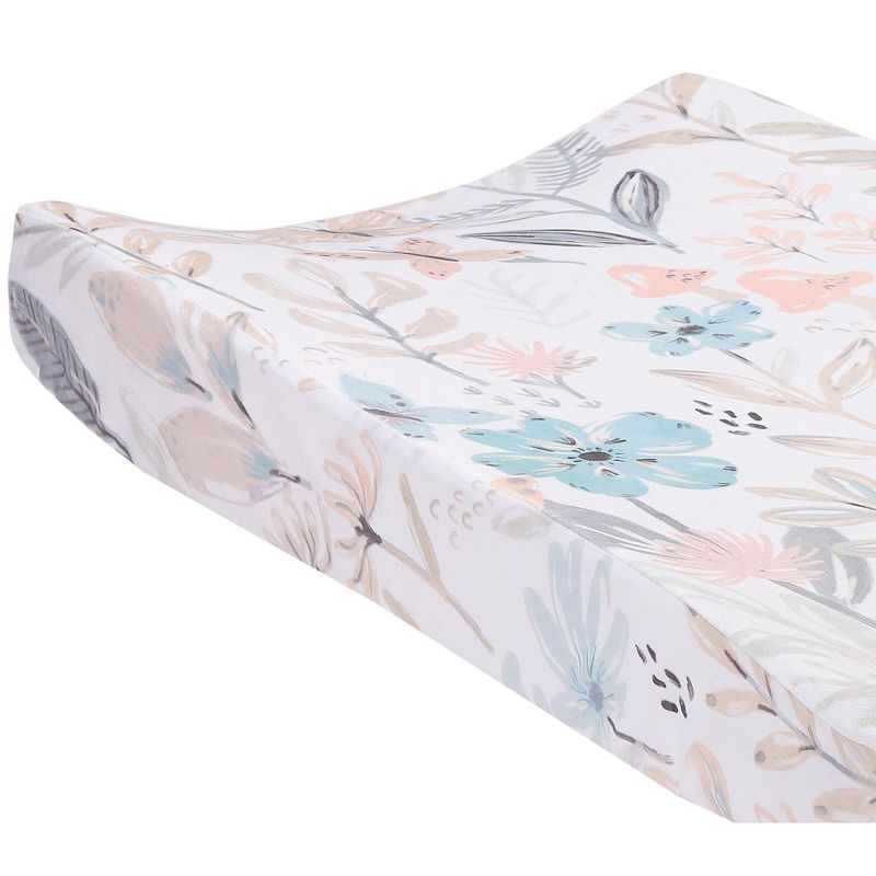 Lambs & Ivy Baby Blooms Watercolor Floral/Butterfly Soft Changing Pad Cover, 2 of 6