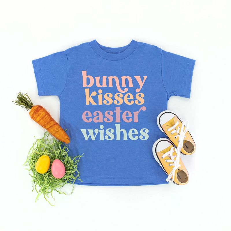 The Juniper Shop Bunny Kisses Easter Wishes Toddler Short Sleeve Tee, 2 of 3