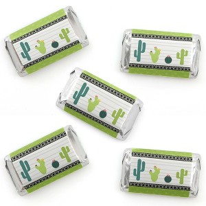 Big Dot of Happiness Prickly Cactus Party - Mini Candy Bar Wrapper Stickers - Fiesta Party Small Favors - 40 Count - 1 of 4