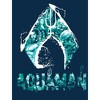 Aquaman Logo Trap Graphics Boy's Navy T-shirt - 2 of 3