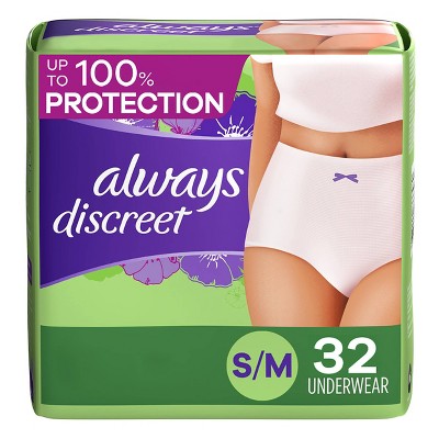 Image of Always Discreet Incontinence & Postpartum Incontinence Underwear for Women - Maximum Protection - S/M - 32ct