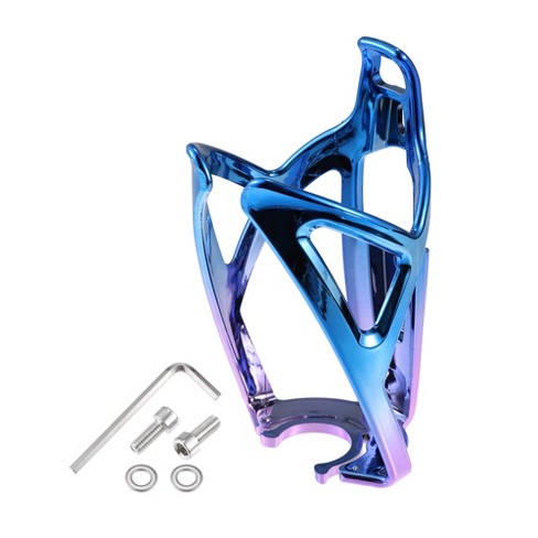 Unique Bargains Lightweight Bicycle Water Bottle Cage Holder Blue Purple 1 Set Target