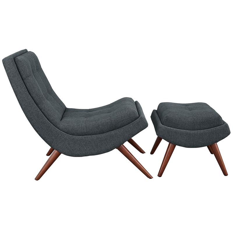 2pc Ramp Upholstered Fabric Lounge Chair Set - Modway, 4 of 6