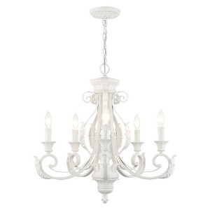 Livex Lighting Valencia 5 - Light Chandelier in  Shiny White - 1 of 2