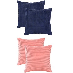 REGALWOVEN 4 Pcs Solid Modern Throw Pillow Covers for Home Decor 18" x 18" - 1 of 4