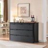 Sapphtopaz Modern Dresser with Curved Profile Design Fluted Chest of Drawers with Wood Handles Chest of Drawers for Bedroom, Entryway - 4 of 4