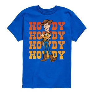 Boys' - Toy Story - Woody Howdy Stacked Short Sleeve Graphic T-Shirt - 1 of 4