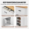 VEVOR Kitchen Island Cart, 46" Wood Top Breakfast Bar with Storage Cabinet, Farmhouse Kitchen Table with Adjustable Shelf, Drawer, White - 4 of 4