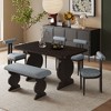 NicBex 6-Piece Dining Table Set with 4 Upholstered Dining Chairs and Bench,Modern 60 Inch Rectangle Kitchen Table Set for 4-6 Person - 4 of 4