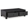 Foyland Coffee Table Black/Gray - Signature Design by Ashley: Rectangular, Vintage Style with Drawer Storage for Living Room - 3 of 4