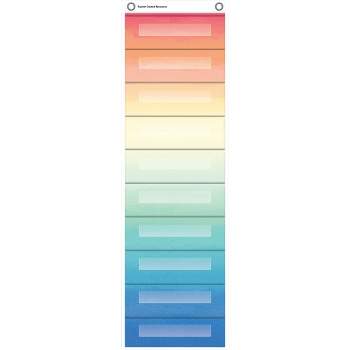 Teacher Created Resources® File Storage Pocket Chart, 10 Pockets, Watercolor, 14" x 58"