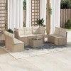 vidaXL Garden Sofa Set Beige PE rattan, powder-coated steel, tempered glass - 2 of 4