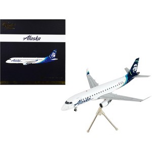 Embraer ERJ-175 Commercial Aircraft "Alaska Airlines" White w/Blue Tail "Gemini 200" 1/200 Diecast Model Airplane by GeminiJets - 1 of 3