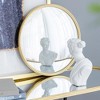 Vynxaria 15 in. Wx15 in. H Gold Round Mirror, Circle Mirror with Iron Frame for Living Room Bedroom Vanity Entryway Hallway - 2 of 4