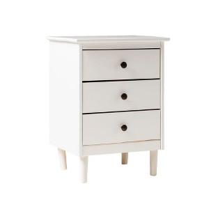 NicBex 3 Drawers Nightstand with Round Knobs,Bedside Table with Storage Space,Modern Side Table for Bedroom - 1 of 4