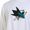 NHL San Jose Sharks Women's White Long Sleeve Fleece Crew Sweatshirt - 2 of 2