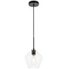 Elegant Lighting Gene 1 light Black and Clear glass pendant - 4 of 4