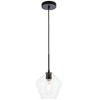 Elegant Lighting Gene 1 light Black and Clear glass pendant - image 4 of 4