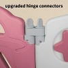 Lirago 16+2 Panel Baby Playpen Foldable Playard Adjustable Shape Safety Lock Gate Pink White - 4 of 4