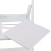 Elama 4 Piece Plastic Folding Resin Chair in White with Removable Seat Pad - 2 of 4