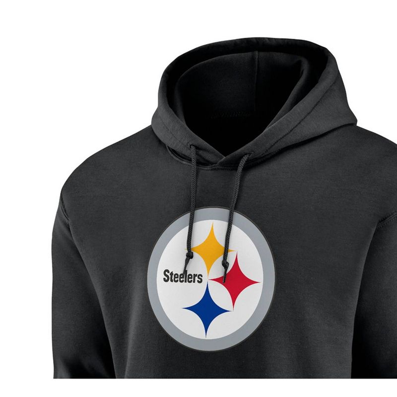 NFL Pittsburgh Steelers Long Sleeve Core Big &#38; Tall Fleece Hooded Sweatshirt, 3 of 4