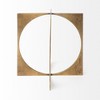 HomeRoots 10" Burnished Gold Metal Circle Square Sculpture - 4 of 4
