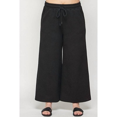 Women's Plus Size Textured Cropped Pants - SEE AND BE SEEN