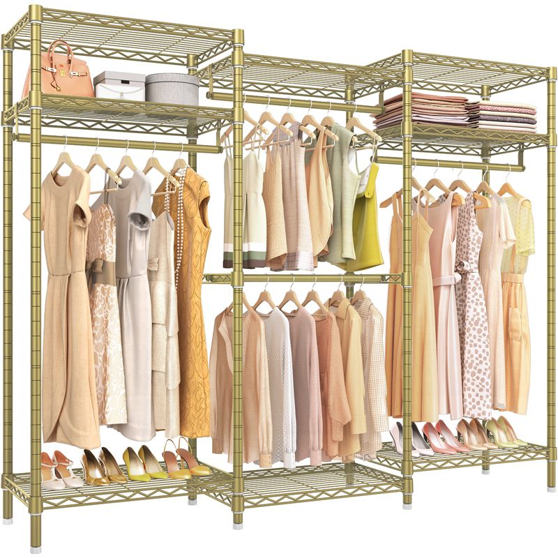 VIPEK V5i Garment Rack Heavy Duty Clothes Rack, Portable Closet Wardrobe Bedroom Armoires Freestanding Clothing Rack, Gold, 1 of 11
