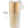 Chateau Fine Tableware 100 Gold Glitter Gold Rimmed Plastic Cups 14 Oz Wine Glasses - 4 of 4