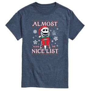Men's - Disney - Jack Nice List Short Sleeve Graphic T-Shirt - 1 of 4
