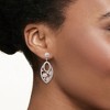 Ross-Simons 1.00 ct. t.w. Diamond Floral Drop Earrings in Sterling Silver - 2 of 3