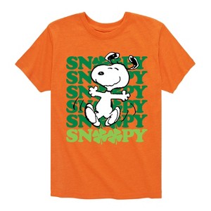 Boys' - Peanuts - Snoopy Clover Dance Short Sleeve Graphic T-Shirt - 1 of 4