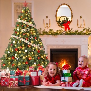 Artificial Holiday Tree Realistic Full-Body Branches Hinged Sections,  Christmas Tree, Foldable Base for Easy Setup and Storage for Home Parties - 1 of 4