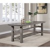 Keystone Ii Rustic Farmhouse Counter Height Dining Table Gray - Treasure Trove: Pine Material, Seats 6, Rectangular Shape - 4 of 4