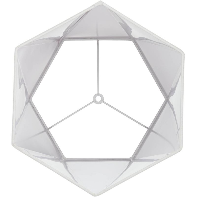 Springcrest White Sandstone Linen Hexagon Lamp Shade 11x13x11 (Spider), 5 of 8