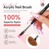 Saviland Kolinsky Nail Brush Pro Kit: #4/#6/#8/#10/#12 Round Sculpting Brushes for Acrylic 3D Art & Extensions. (5pcs Acrylic Nail Brush Set) - 2 of 4
